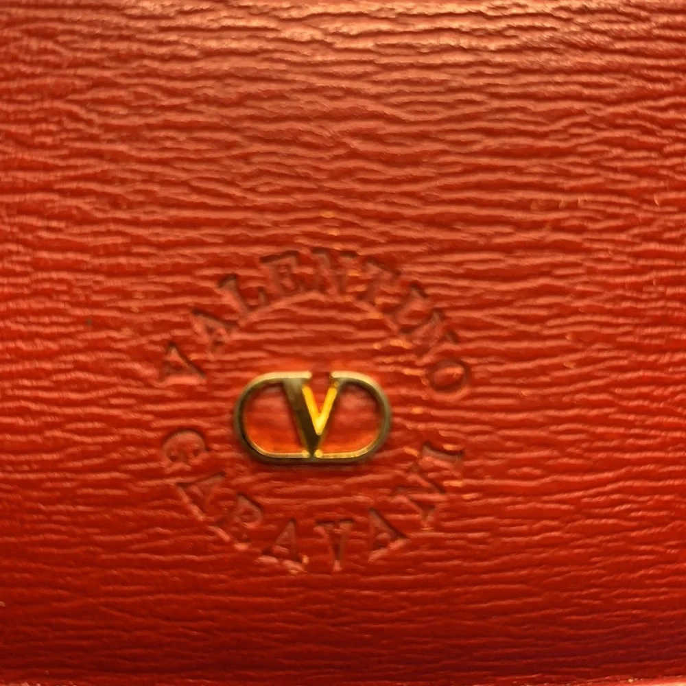 Valentino Garavani blood RED Leather‎ Long Bifold